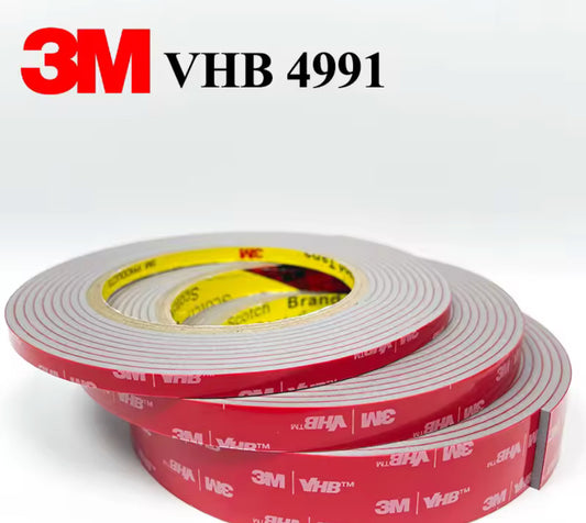 3M VHB 4991F Double Sided Foam Tape GREY Mounting Adhesive 2.3mm x 3m Roll UK